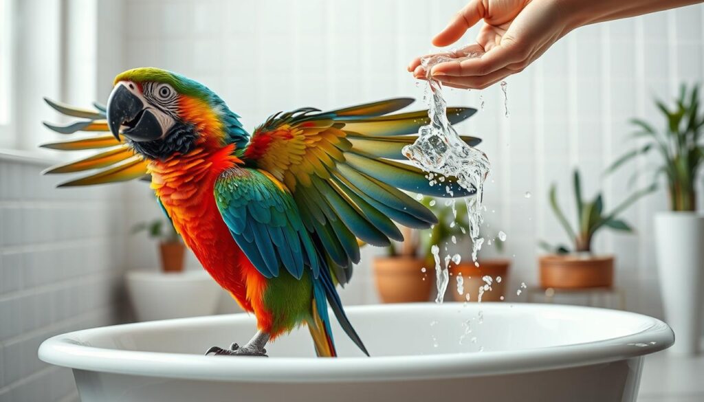Proceso de baño de aves Proceso de baño de aves