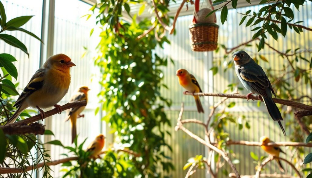 bienestar aves de jaula
