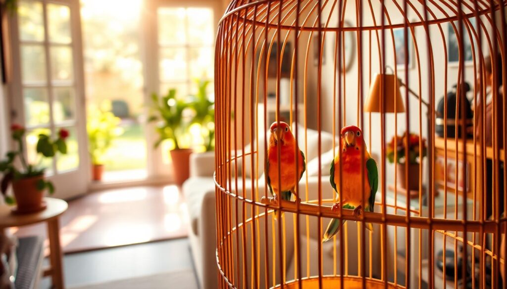 cuidado de aves de jaula