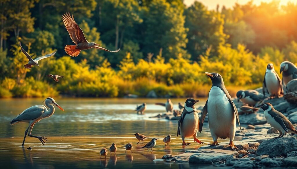 diferencias de comportamiento entre especies de aves