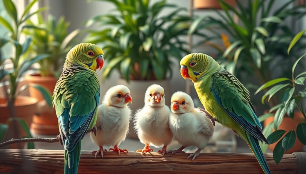 socialización periquitos familia